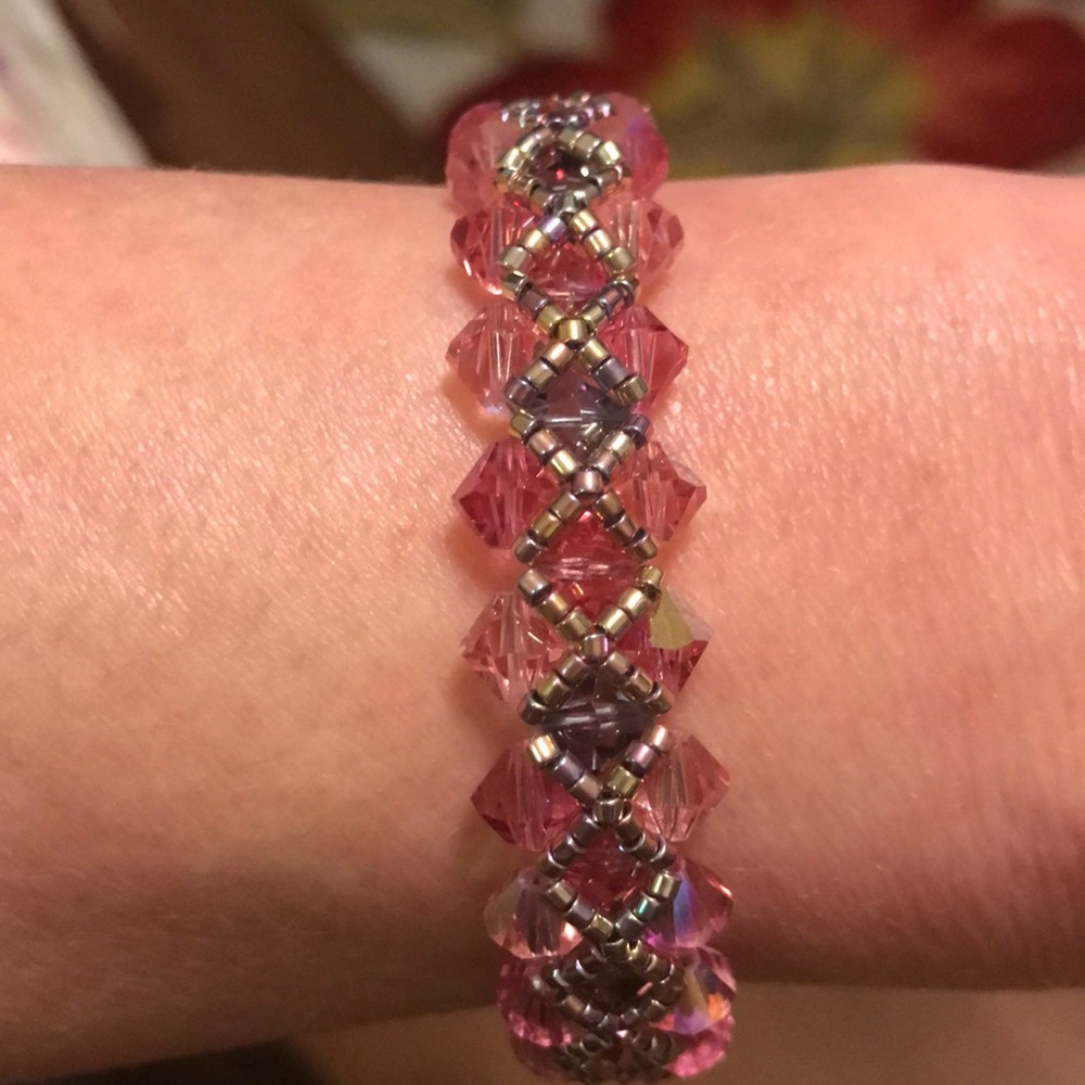 Reversible Austrian Crystal Artisan Bracelet